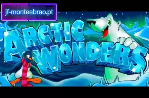 Arctic Wonders slot game screen showing polar bears and icy reels