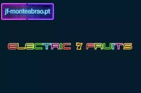 Electric 7 Fruits slot game interface showing neon fruit symbols